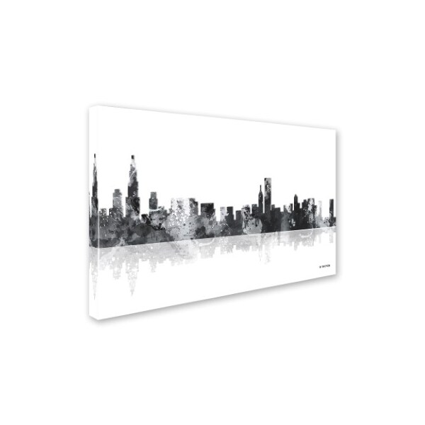 Marlene Watson 'Chicago Illinois Skyline BG-1' Canvas Art,22x32